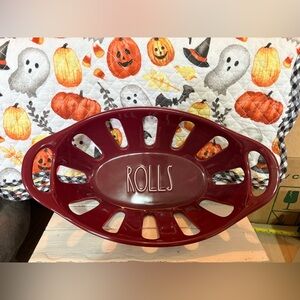 Rae Dunn Burgundy Bread Basket